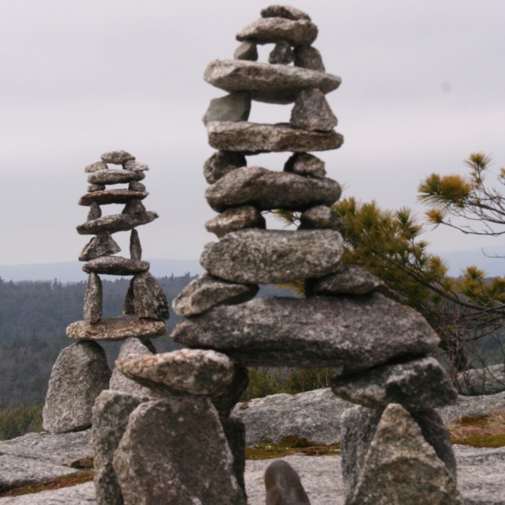 rocks in cairn structure